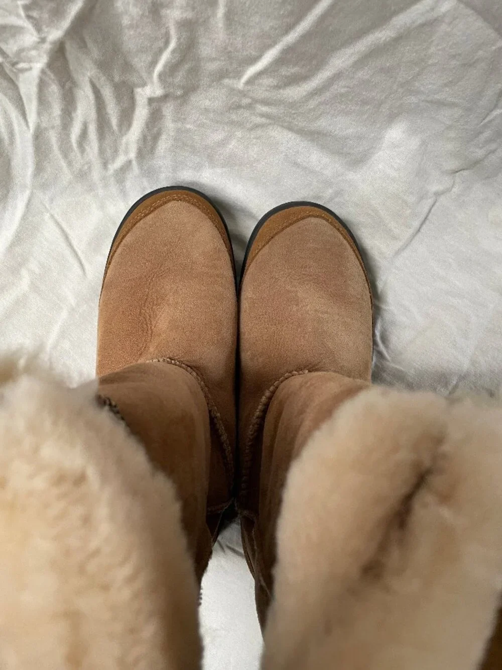 UGG Australia Chestnut Suede Shearling Weather Boots Size 8 / F3007G